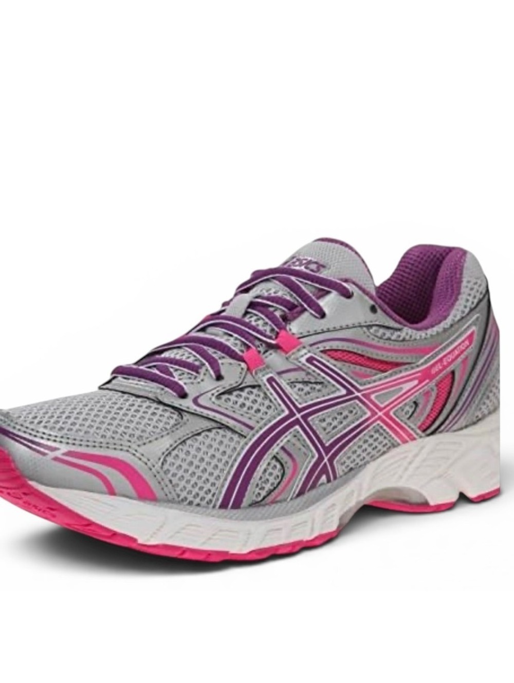 ASICS Women's Gel Equation 8 Silver/Grape/Hot Pink Running Shoes SZ 9